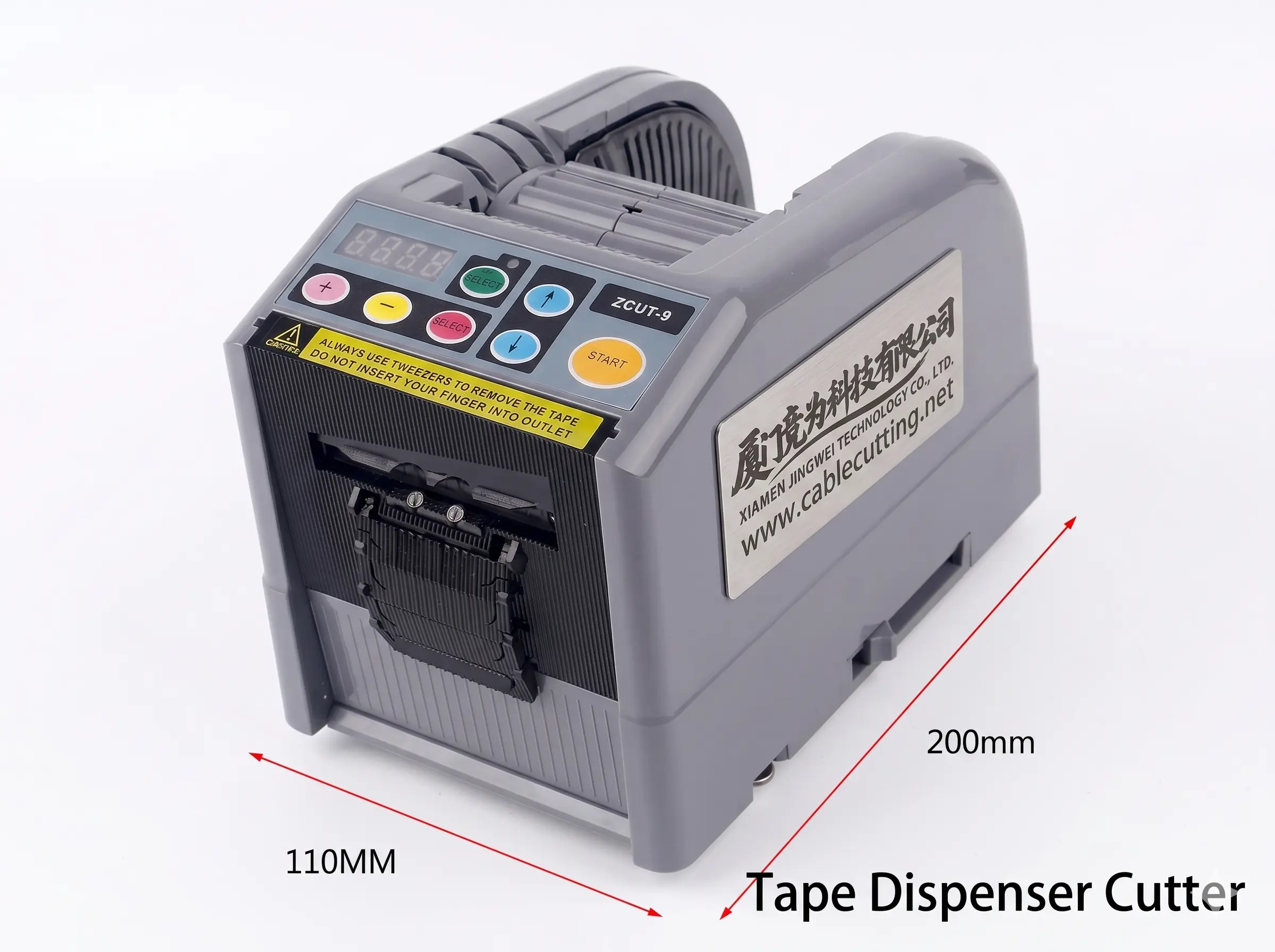 Automatisk tape dispenser og skærer til pakning