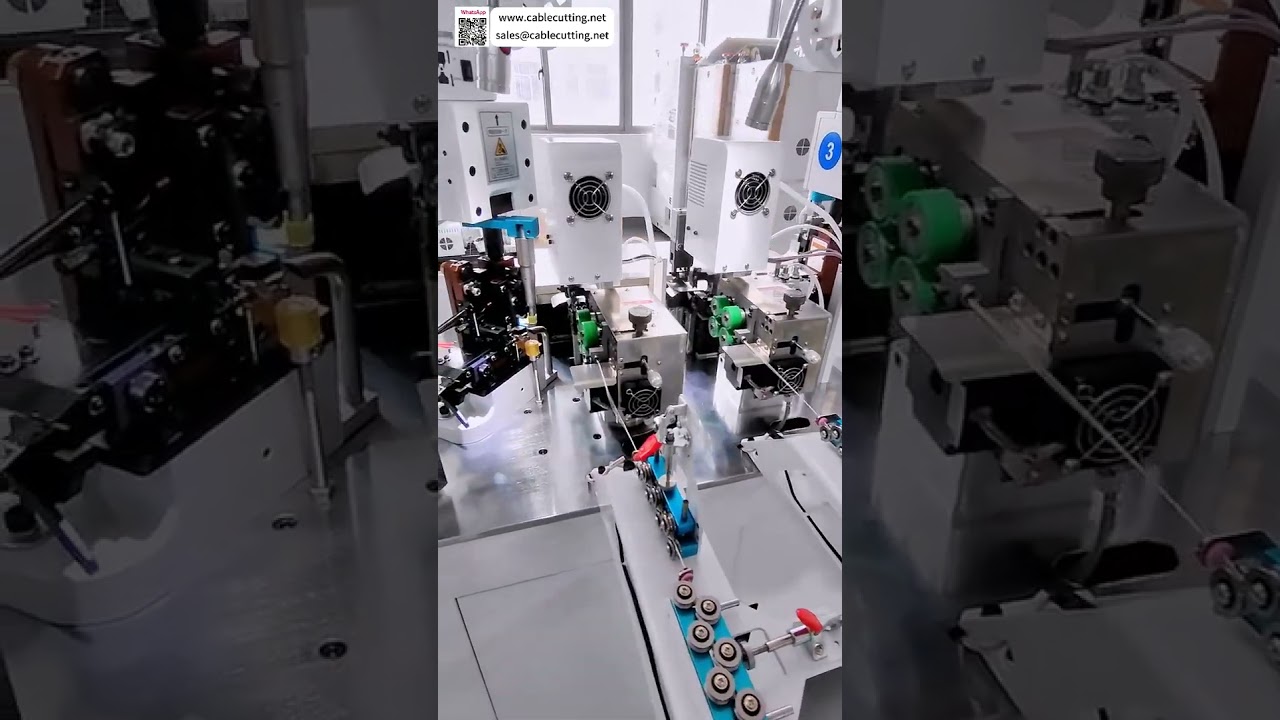 Double Wire Splicing Dual Head Terminal Crimping Machine  Auto Wire Harness Processing Eq