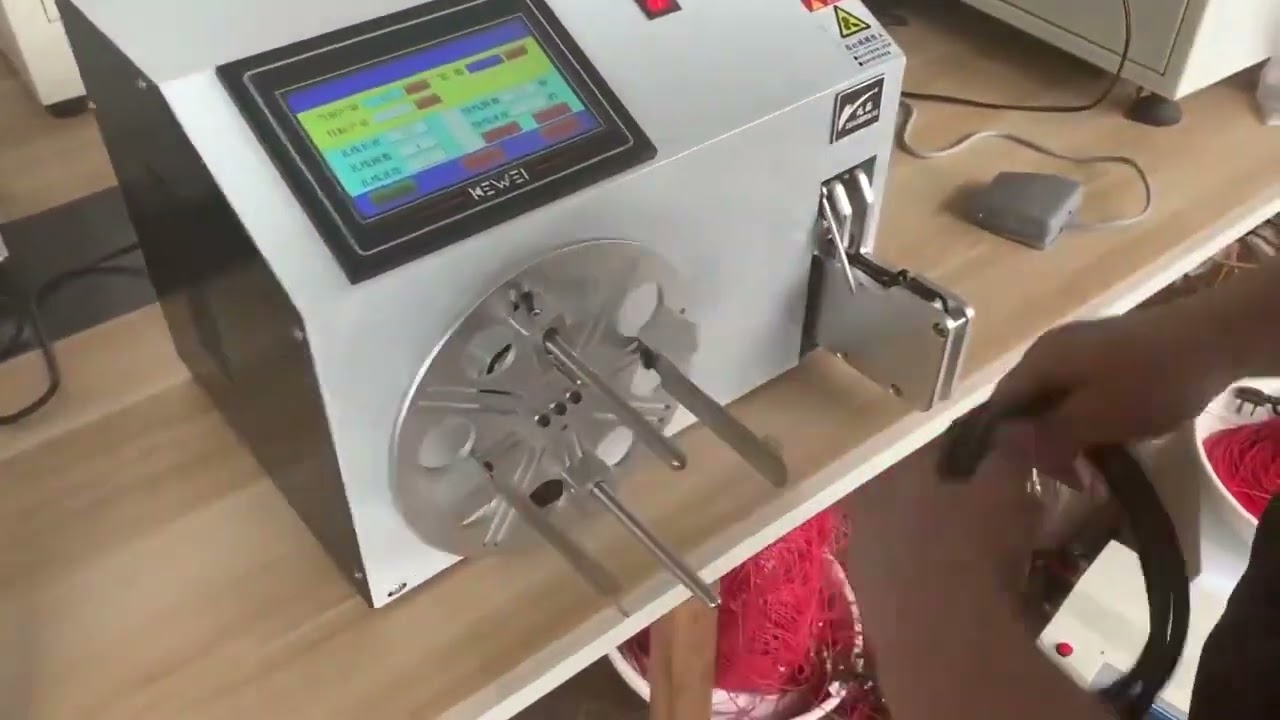2-in-1 Hot Coil Winding Machine LY-40-80-18-45-5-30 for 100-200mm Wire & Cable Binding