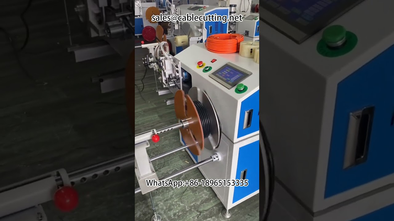 Automatisk meteroptælling, sortering, skæring, oprulning og binding på én maskine #meteroptælling #kabelproduktion