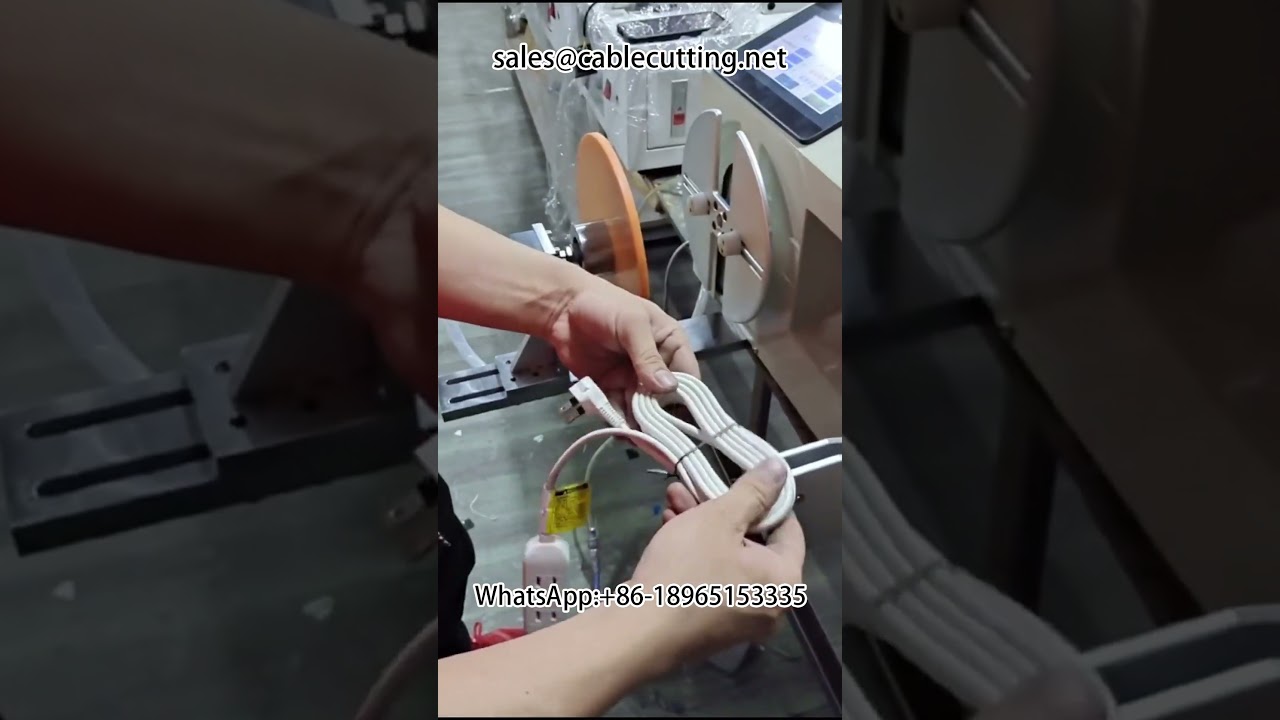 Trådviklings- og tapemaskine til stikkabler og strømkabler | Automatisk ledningsbehandling
