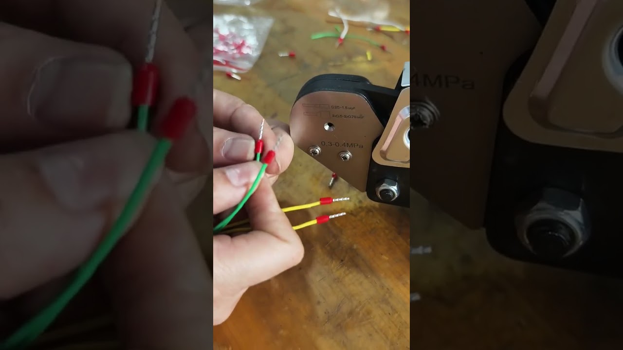 Pneumatic Crimping Machine for Tube Terminals with Positioning Device #factory #machine