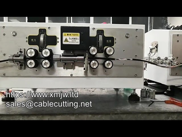 Automatic Silicone Rubber Wire Strip and Cut Machine for 25 Square Wire
