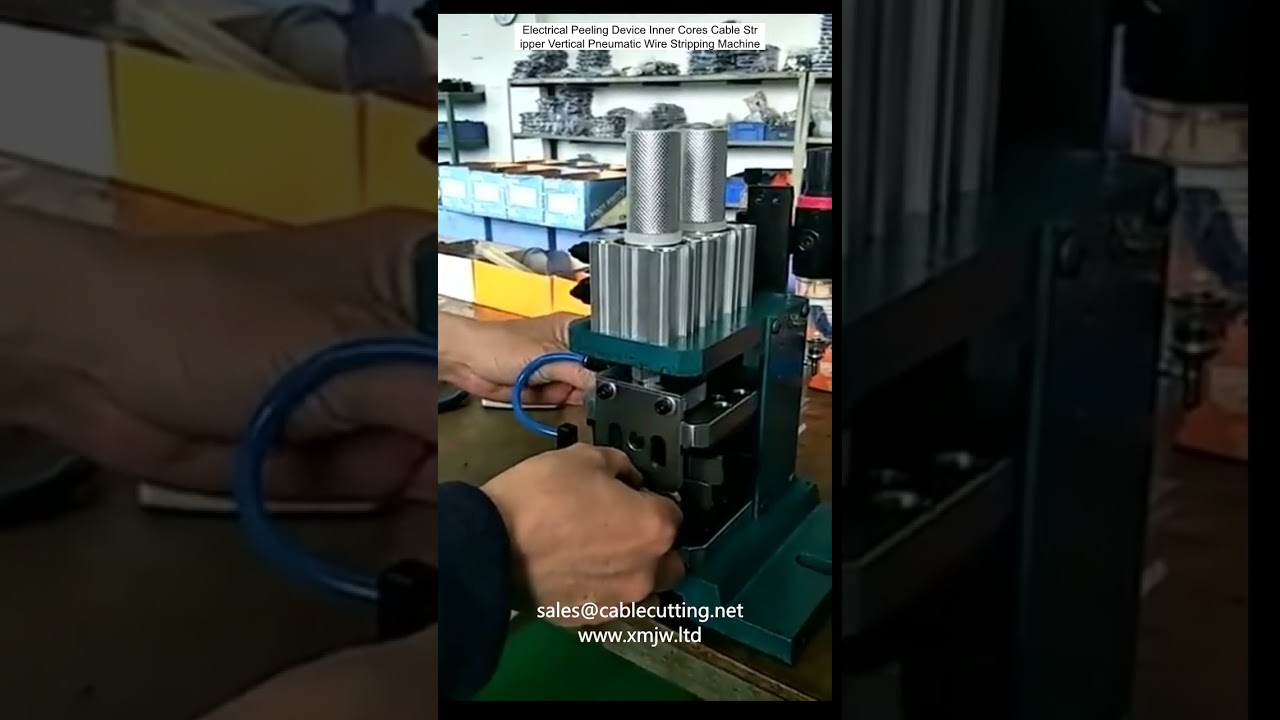 Electrical Peeling Device Inner Cores Cable Stripper Vertical Pneumatic Wire Stripping Machine