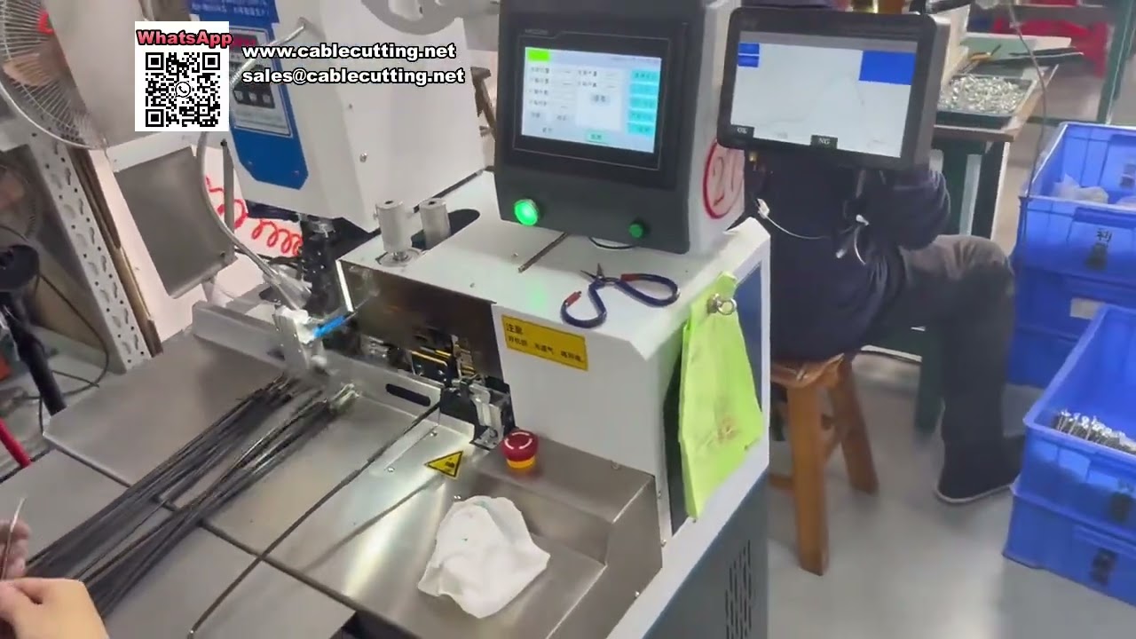 Fully Automatic Multi Core Wire Stripping and Terminal Crimping Machine System