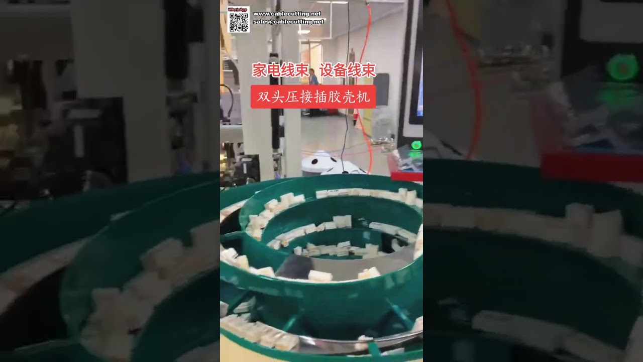 Double Head Terminal Crimping and Plastic Housing Insertion Machine for Home Appliance