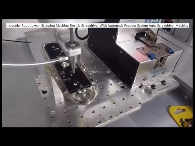 Industriel robotarm skruemaskine med elektrisk skruetrækker og automatisk fremføringssystem