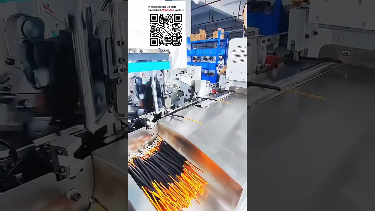 Automatic Single End Terminal Crimping Machine with SleeveTube Insertion #Automation Machinery